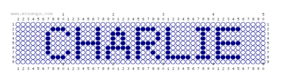 編みこみ文字ミサンガ製作図：CHARLIE