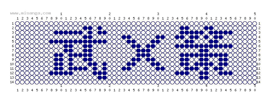 編みこみ文字ミサンガ製作図：武×策