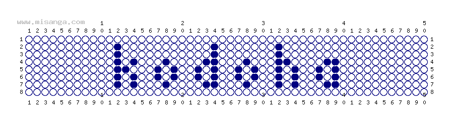編みこみ文字ミサンガ製作図：KOTOHA