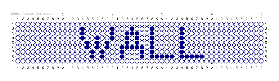 編みこみ文字ミサンガ製作図：WALL