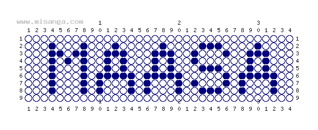 編みこみ文字ミサンガ製作図：MAASA