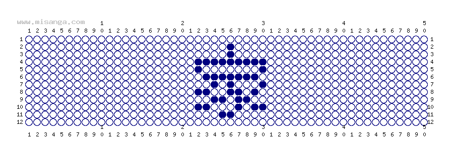 編みこみ文字ミサンガ製作図：家