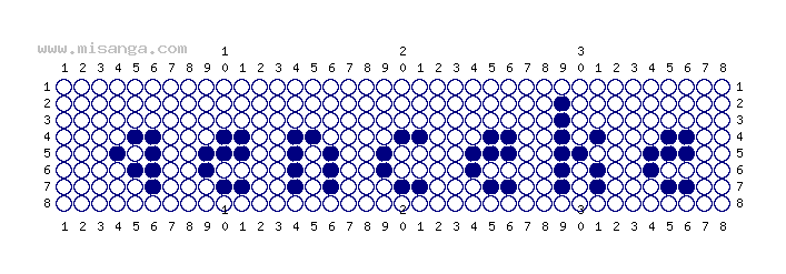 編みこみ文字ミサンガ製作図：GENSUKE