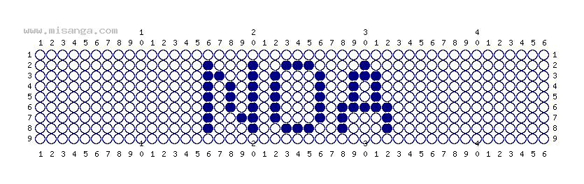 編みこみ文字ミサンガ製作図：NOA