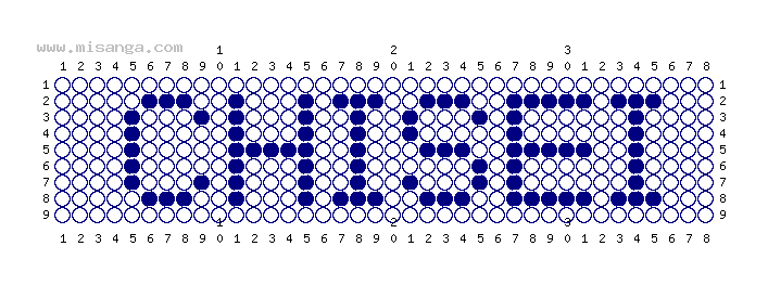 編みこみ文字ミサンガ製作図：CHISEI