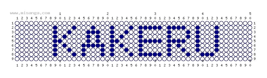 編みこみ文字ミサンガ製作図：KAKERU