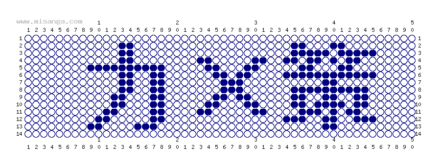 編みこみ文字ミサンガ製作図：力×策