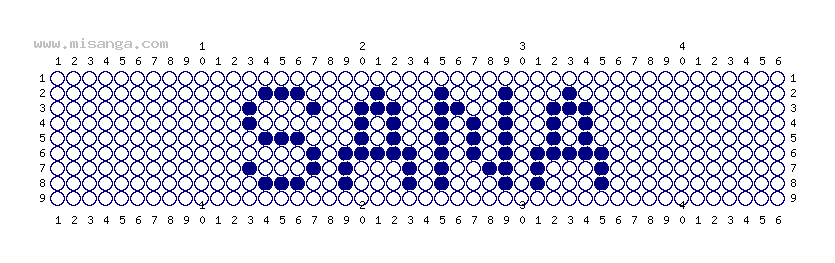 編みこみ文字ミサンガ製作図：SANA