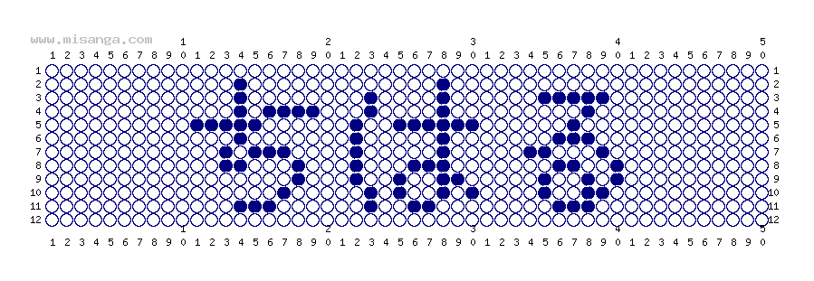 編みこみ文字ミサンガ製作図：ちはる