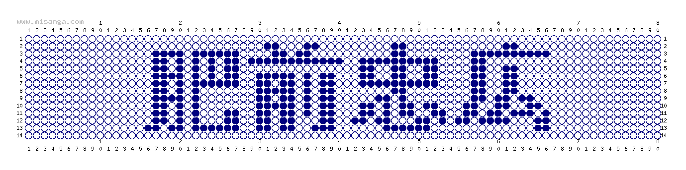 編みこみ文字ミサンガ製作図：肥前忠広