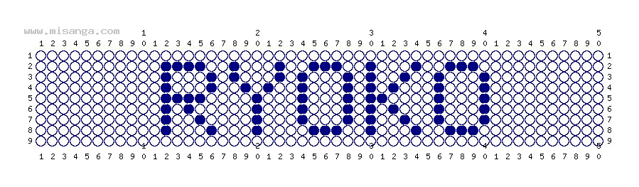 編みこみ文字ミサンガ製作図：RYOKO