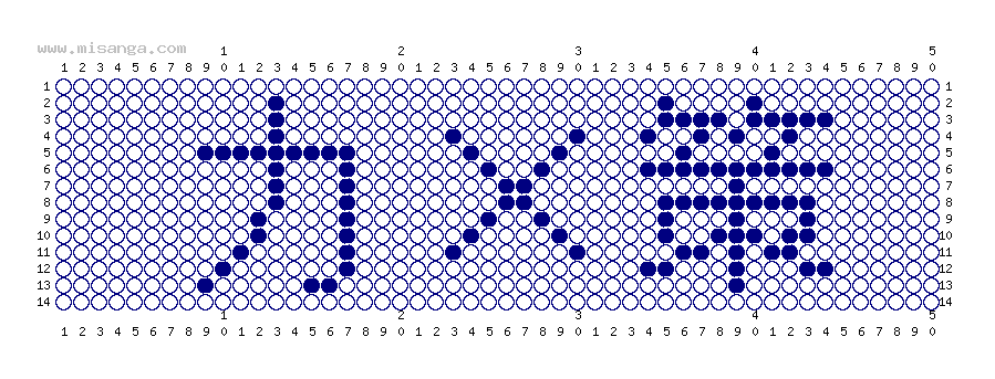編みこみ文字ミサンガ製作図：力×策