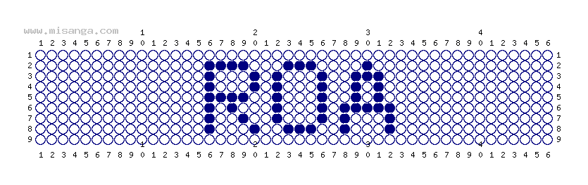 編みこみ文字ミサンガ製作図：ROA