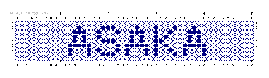 編みこみ文字ミサンガ製作図：ASAKA