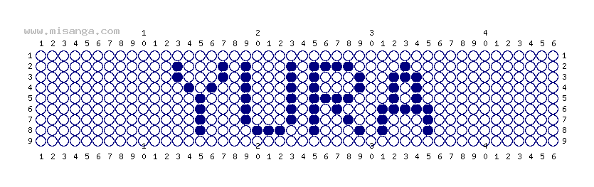 編みこみ文字ミサンガ製作図：YURA