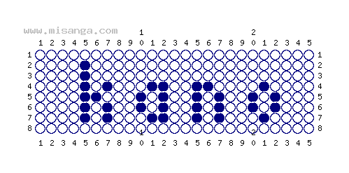 編みこみ文字ミサンガ製作図：KANO