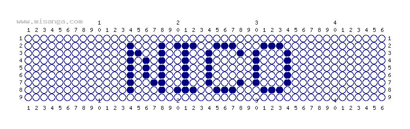 編みこみ文字ミサンガ製作図：NICO