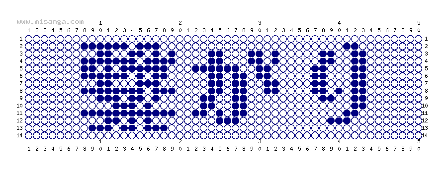 編みこみ文字ミサンガ製作図：繋がり