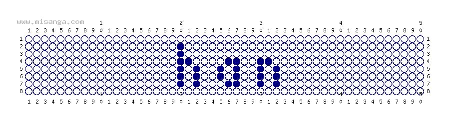 編みこみ文字ミサンガ製作図：HAN