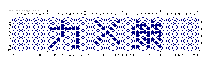 編みこみ文字ミサンガ製作図：力×策