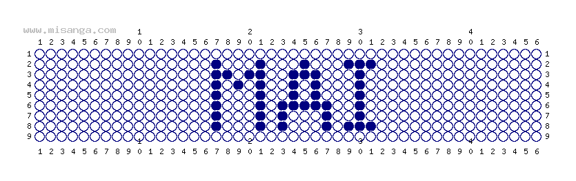 編みこみ文字ミサンガ製作図：MAI