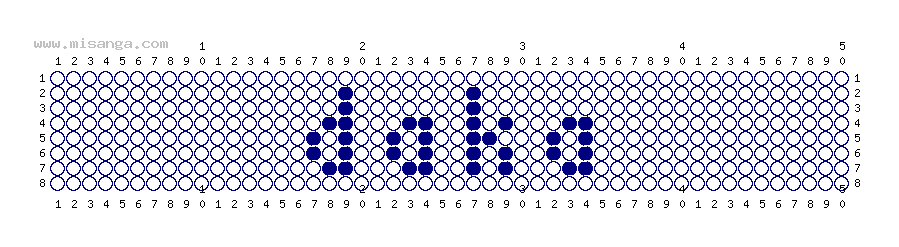 編みこみ文字ミサンガ製作図：TAKA