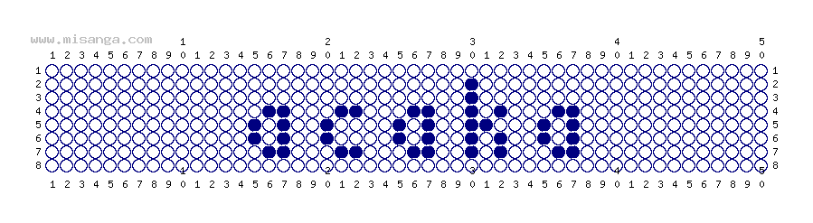 編みこみ文字ミサンガ製作図：ASAKA