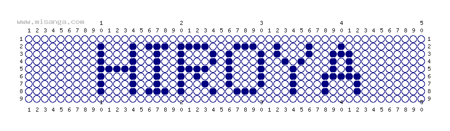 編みこみ文字ミサンガ製作図：HIROYA