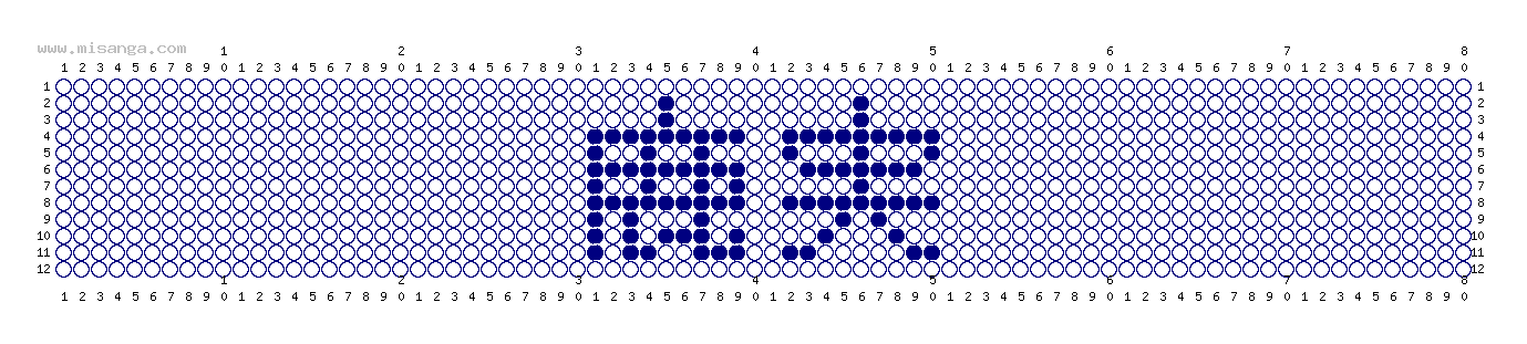 編みこみ文字ミサンガ製作図：鹿実