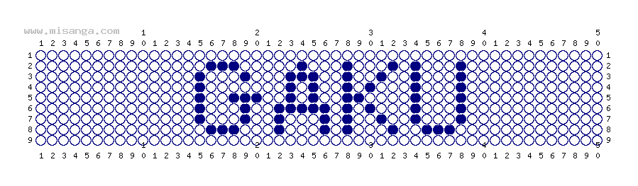 編みこみ文字ミサンガ製作図：GAKU