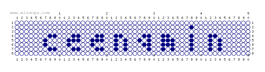 編みこみ文字ミサンガ製作図：SEUNGMIN