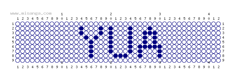 編みこみ文字ミサンガ製作図：YUA