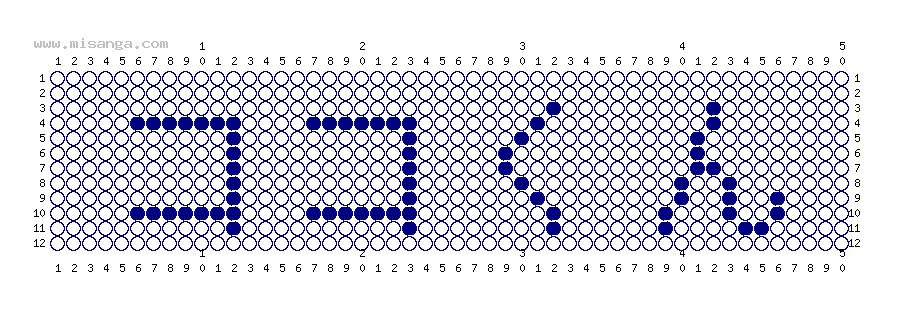 編みこみ文字ミサンガ製作図：ココくん
