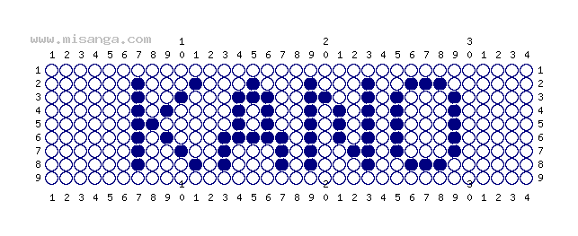 編みこみ文字ミサンガ製作図：KANO