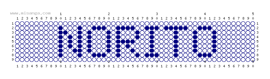 編みこみ文字ミサンガ製作図：NORITO
