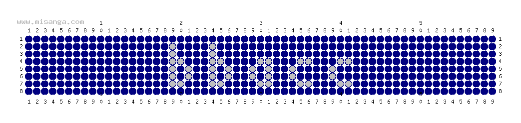 編みこみ文字ミサンガ製作図：BRASS