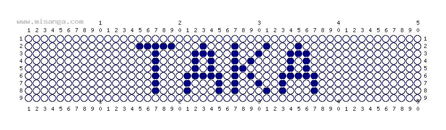 編みこみ文字ミサンガ製作図：TAKA