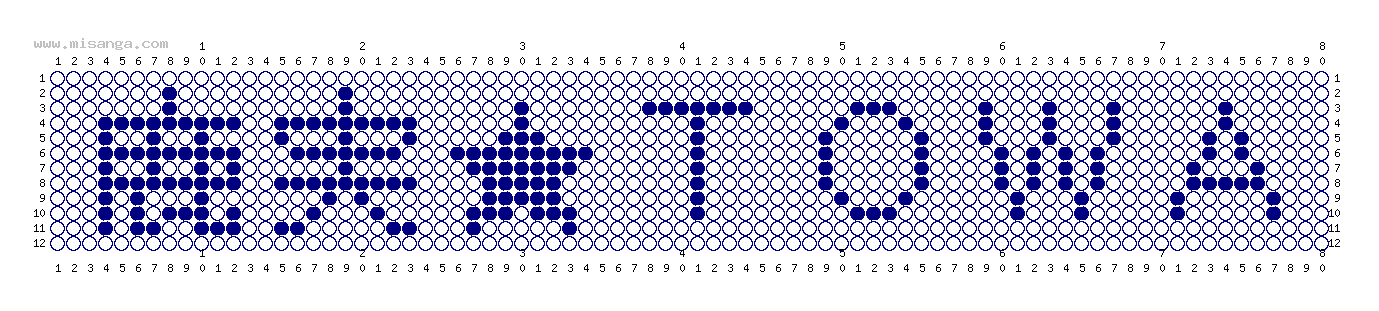 編みこみ文字ミサンガ製作図：鹿実★TOWA