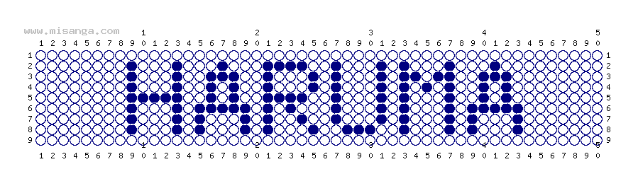 編みこみ文字ミサンガ製作図：HARUMA