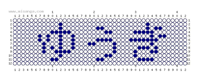 編みこみ文字ミサンガ製作図：ゆうき