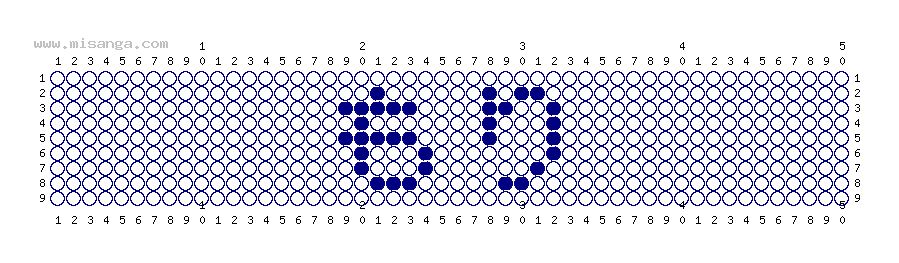 編みこみ文字ミサンガ製作図：もり