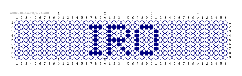 編みこみ文字ミサンガ製作図：IRO
