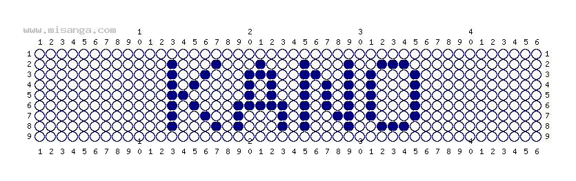 編みこみ文字ミサンガ製作図：KANO