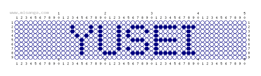 編みこみ文字ミサンガ製作図：YUSEI