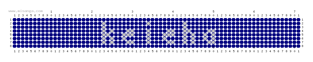 編みこみ文字ミサンガ製作図：KUZUHA