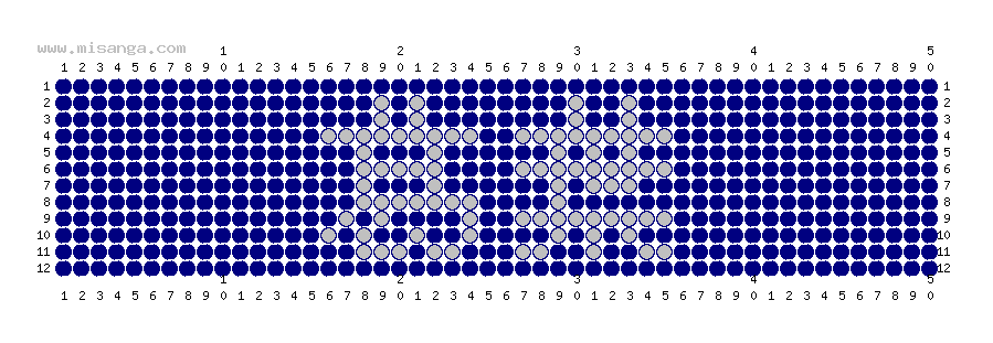 編みこみ文字ミサンガ製作図：葛葉