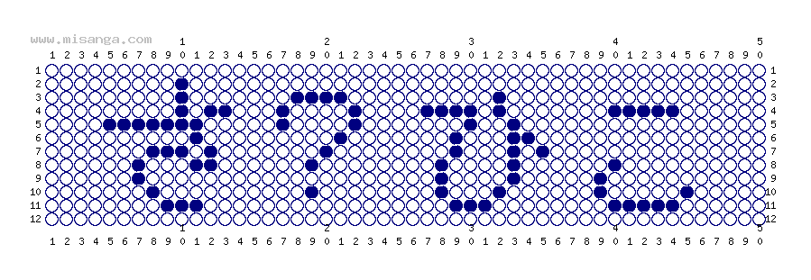 編みこみ文字ミサンガ製作図：さ？ひこ