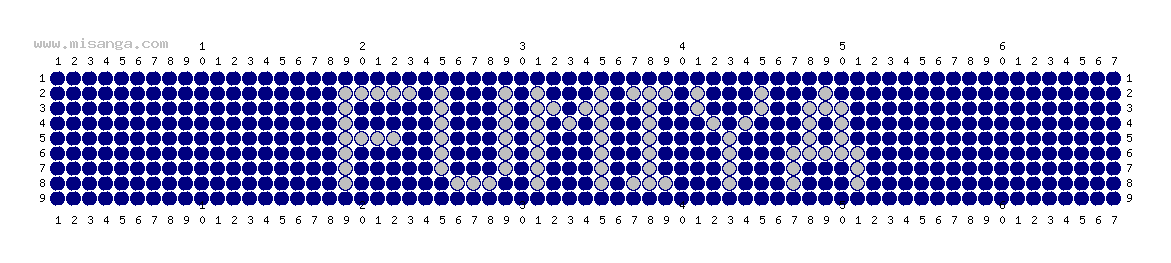 編みこみ文字ミサンガ製作図：FUMIYA