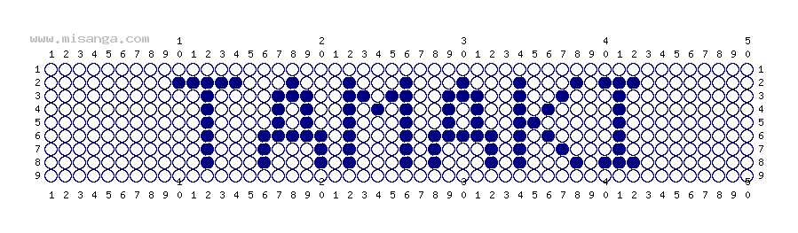 編みこみ文字ミサンガ製作図：TAMAKI