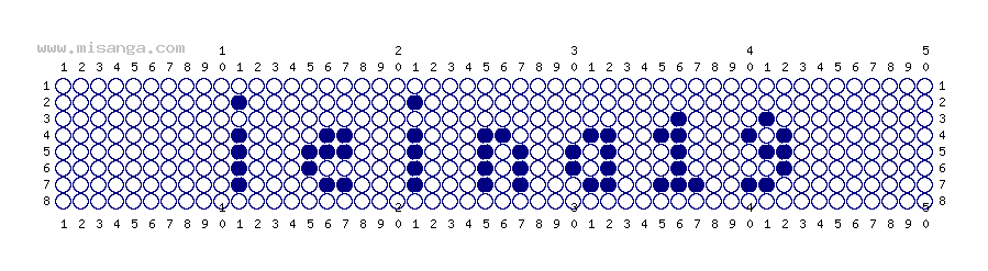 編みこみ文字ミサンガ製作図：YUINA19